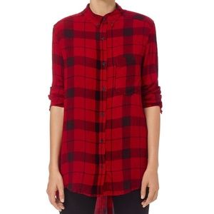 // Aritzia Buffalo Plaid Blouse By Wilfred Free //